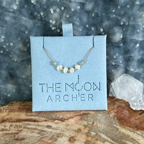 Pearl, Apatite and Gold Necklace