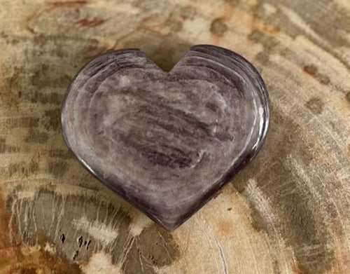 Lepidolite heart