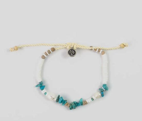Puka and Crystal Anklet