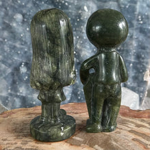 Load image into Gallery viewer, Nephrite Jade Jack and Sally Carving