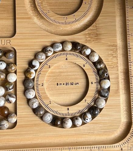 24 Bead Petrified Wood Bracelet