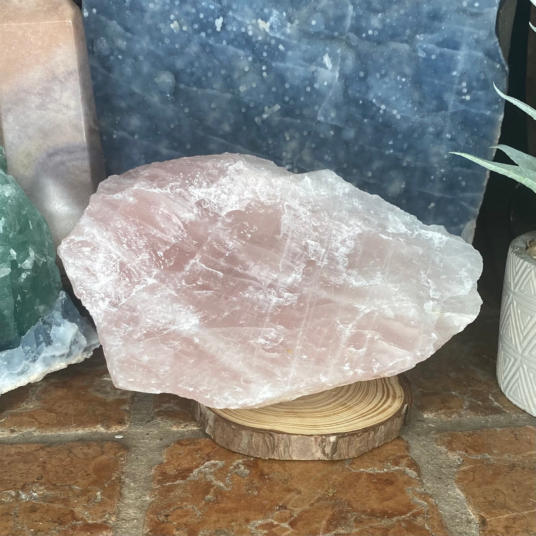 Raw Rose Quartz Statement Piece