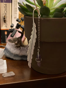 Crystal Point Feather Bookmark