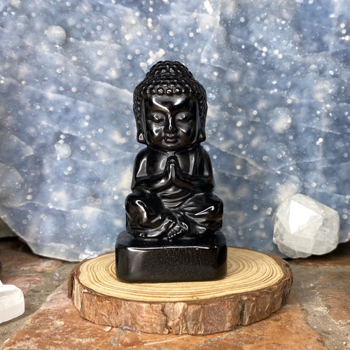 Black Obsidian Buddha